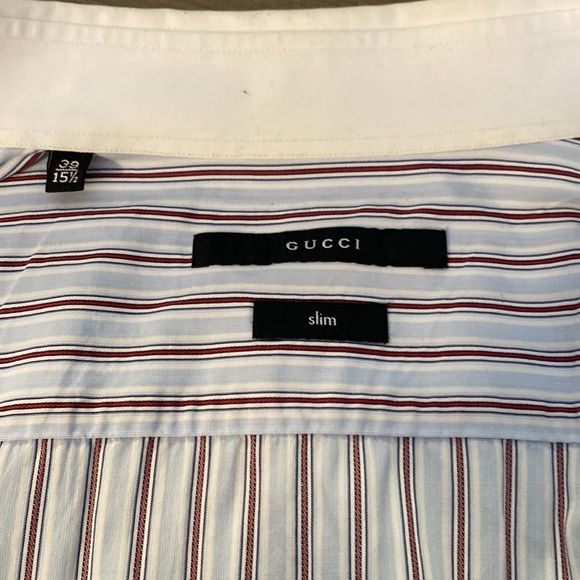 Authentique Gucci slim fit dress shirt size 15.5 (medium) - Picture 8 of 8